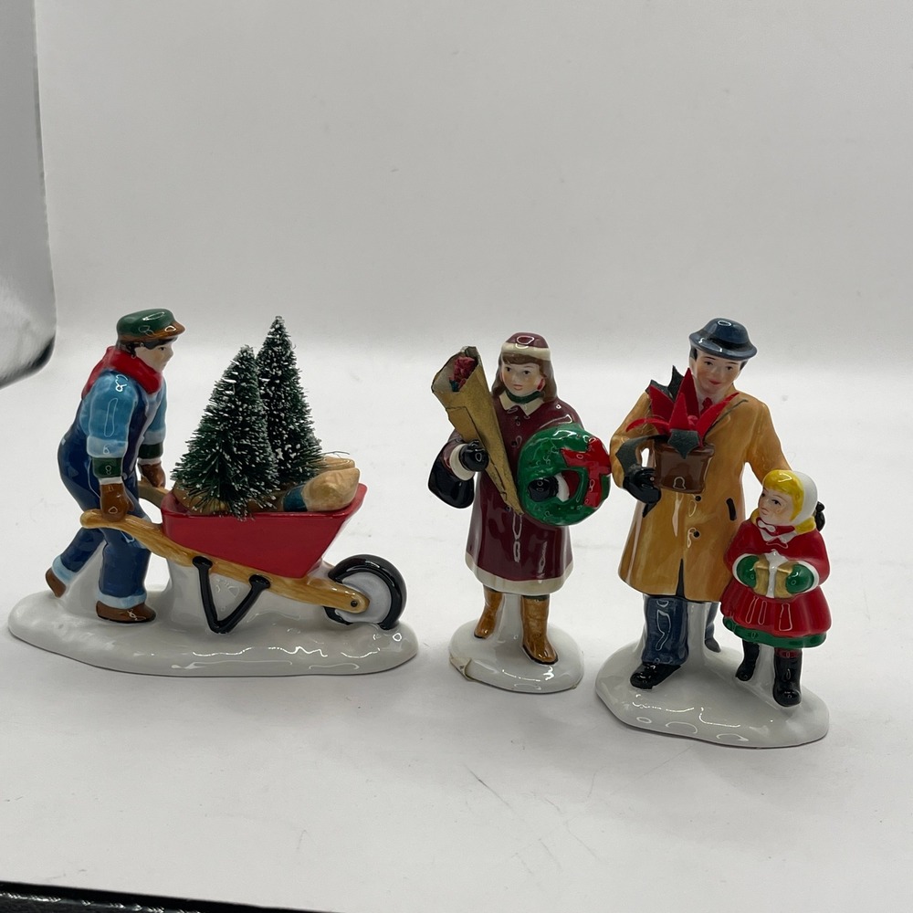 Department 56 Snow Village Christmas Visit To The Florist Set 54957 Figurine 3pc